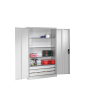 Stahlschrank 8931-503 S10421 lichtgrau 120,0 x 50,0 x 195,0 cm, aufgebaut